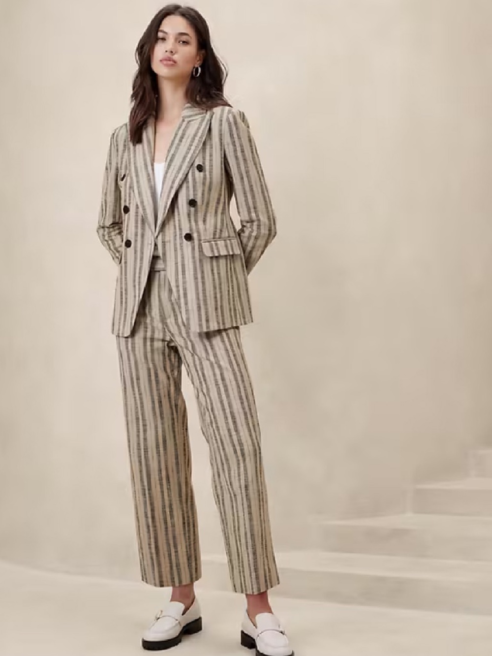 Cropped Striped Icon Pant